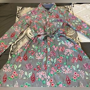 Tommy Hilfiger
Women's Long Sleeve Floral Gingham Shirt Dress size 8